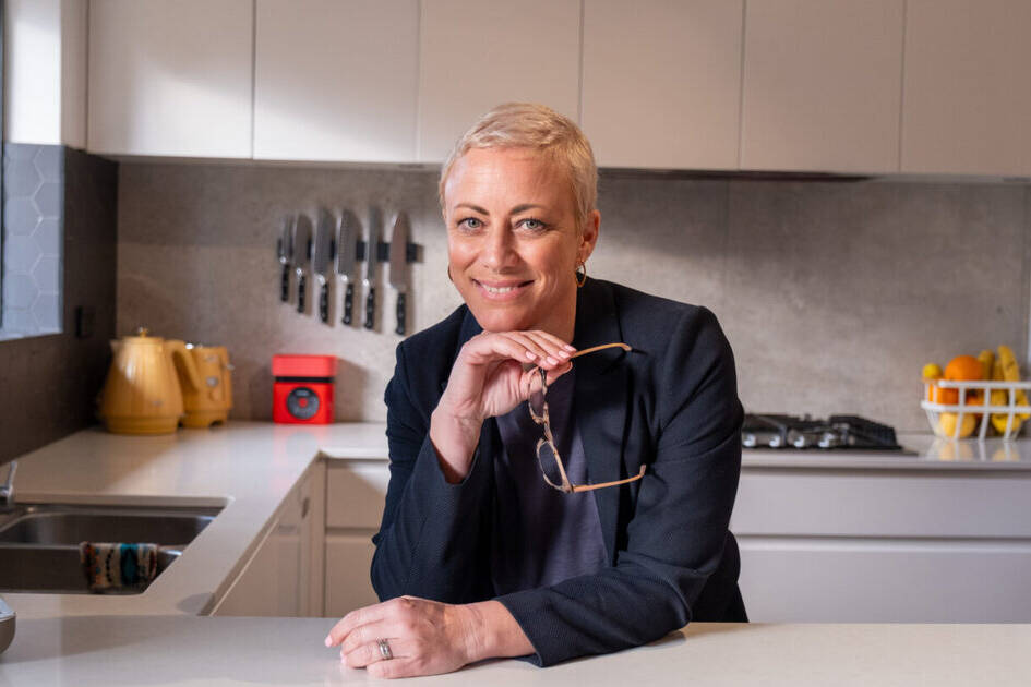 Kiah Bouchet in her organised Perth kitchen